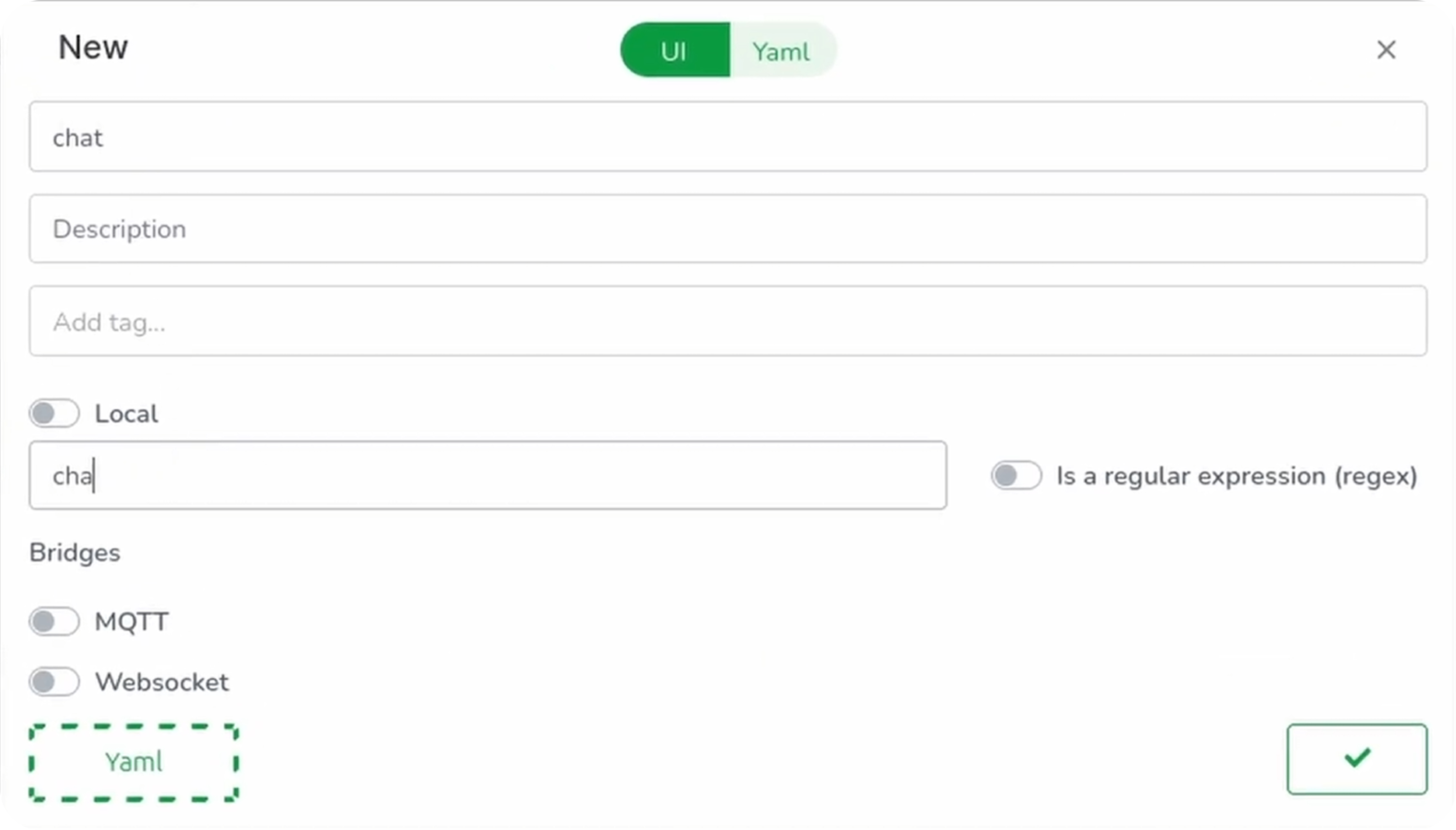 Creating a pub/sub channel